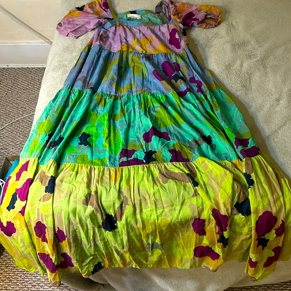 Anthropologie Caroline Tiered Maxi Dress